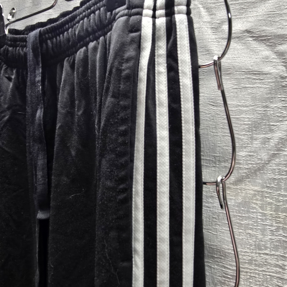 Adidas Black Track Pants with White Stripes - Picture 5 of 5